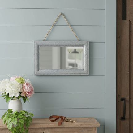 9" Silver Metal Framed Accent Mirror HomeRoots