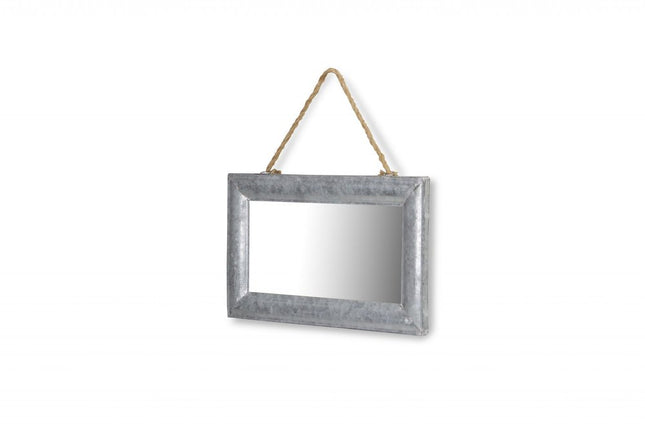 9" Silver Metal Framed Accent Mirror HomeRoots
