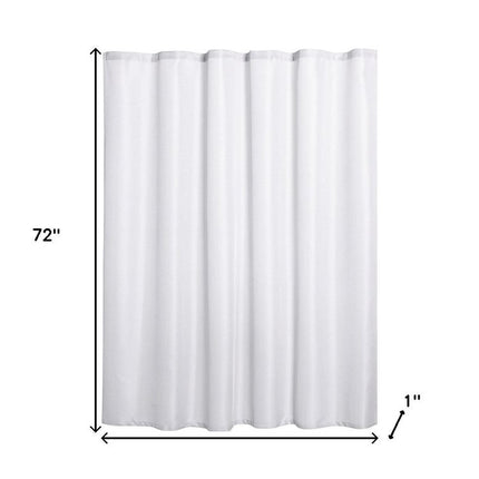 Luxurious White Waffle Weave Shower Curtain