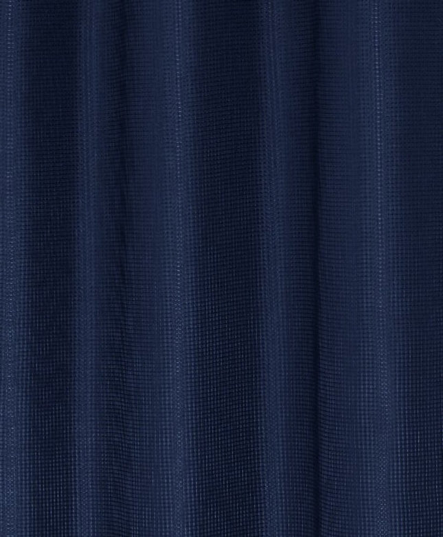 Luxurious Navy Waffle Weave Shower Curtain