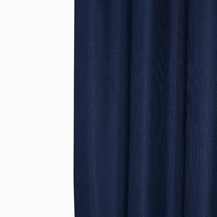 Luxurious Navy Waffle Weave Shower Curtain HomeRoots