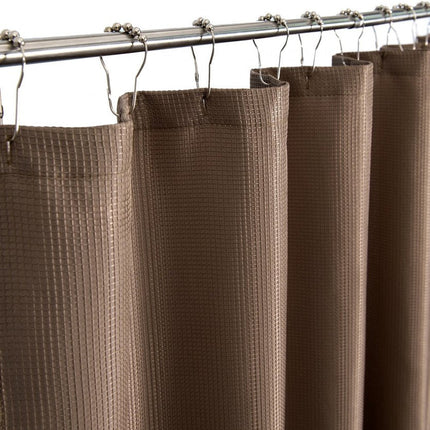 Luxurious Mocha Waffle Weave Shower Curtain HomeRoots