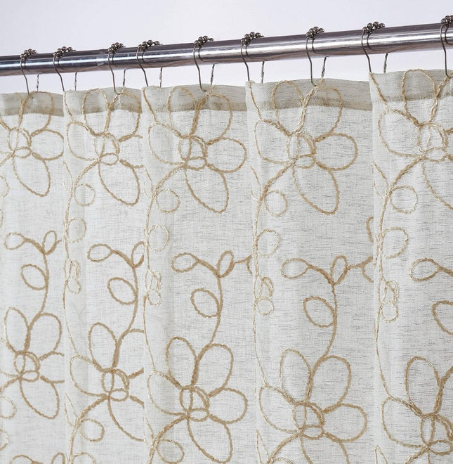 72" Linen Polyester Shower Curtain HomeRoots