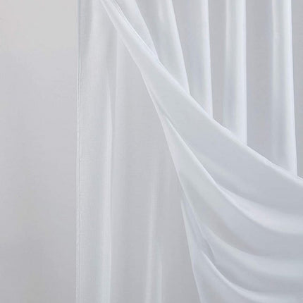 White Sheer and Grid Shower Curtain and Liner Set HomeRoots