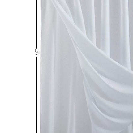 White Sheer and Grid Shower Curtain and Liner Set HomeRoots