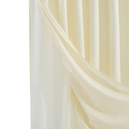 Ivory Sheer and Grid Shower Curtain and Liner Set HomeRoots