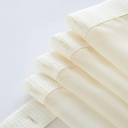 Ivory Sheer and Grid Shower Curtain and Liner Set HomeRoots