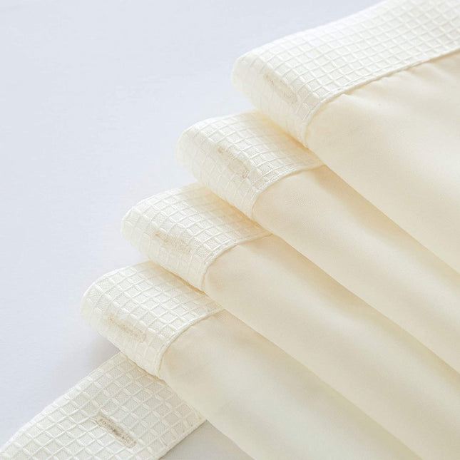 Ivory Sheer and Grid Shower Curtain and Liner Set HomeRoots