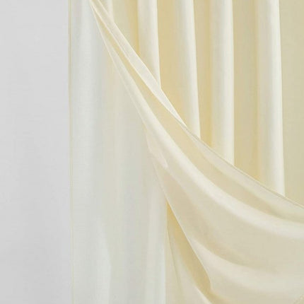 Ivory Sheer and Grid Shower Curtain and Liner Set HomeRoots