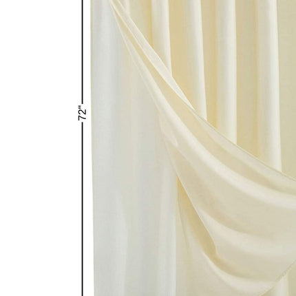 Ivory Sheer and Grid Shower Curtain and Liner Set HomeRoots