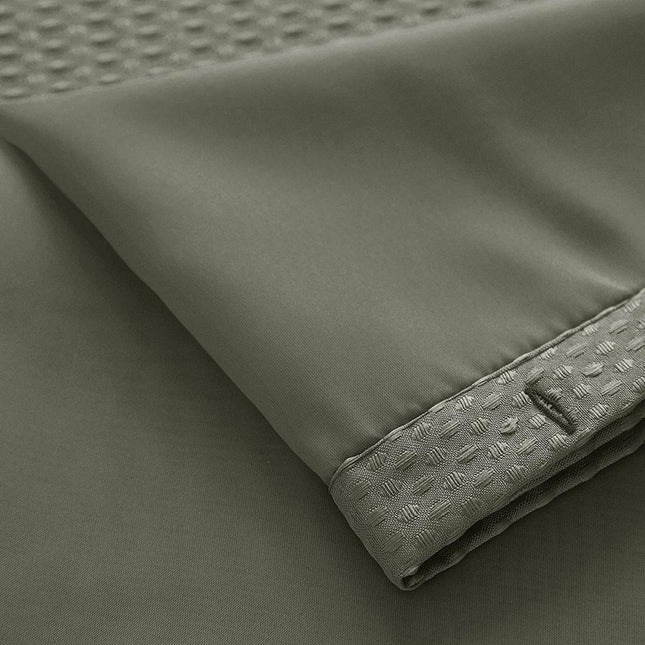 Gray Sheer and Grid Shower Curtain and Liner Set HomeRoots