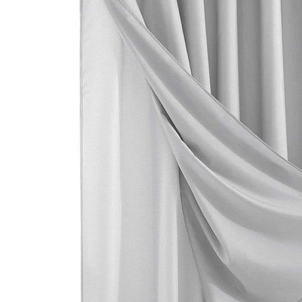 Silver Modern Grid Shower Curtain and Liner Set HomeRoots