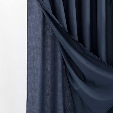 Navy Modern Grid Shower Curtain and Liner Set HomeRoots