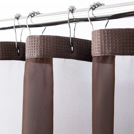Brown Modern Grid Shower Curtain and Liner Set HomeRoots