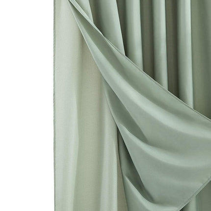 Sage Green Modern Grid Shower Curtain and Liner Set HomeRoots
