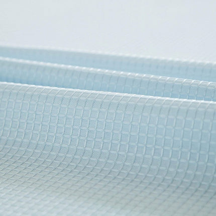 Light Blue Sheer and Grid Shower Curtain and Liner Set HomeRoots