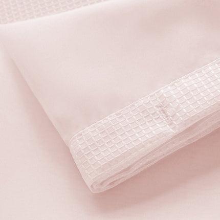 Blush Sheer and Grid Shower Curtain and Liner Set HomeRoots