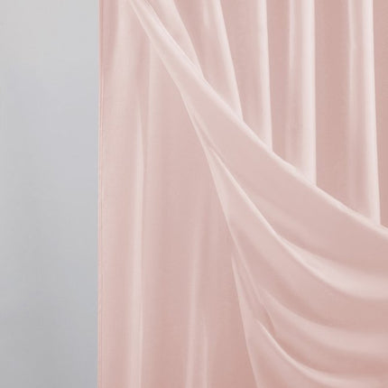 Blush Sheer and Grid Shower Curtain and Liner Set HomeRoots