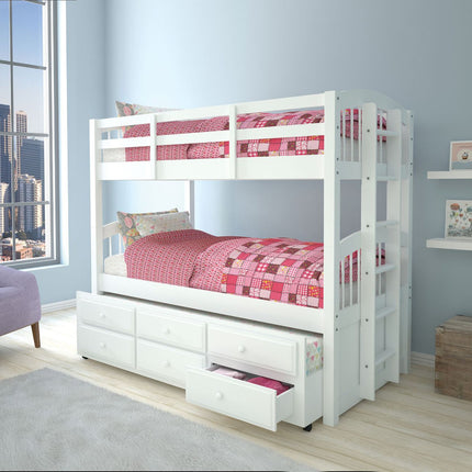 ACME 39995 Micah Twin Bunk Bed & Trundle, White (1Set/2Ctn)