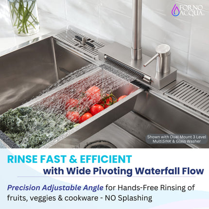 FORNO ACQUA 4 Function  Pull-Down Waterfall Kitchen Faucet