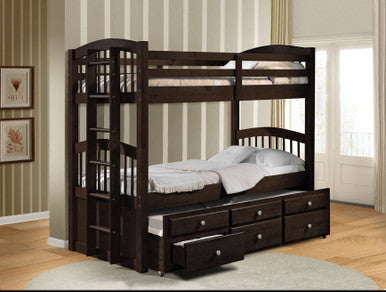 ACME 40000 Micah Twin Bunk Bed & Trundle, Espresso (1Set/2Ctn) ACME Furniture