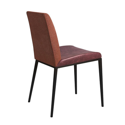 Set of Two Brown and Rust Stainless Steel Chairs HomeRoots