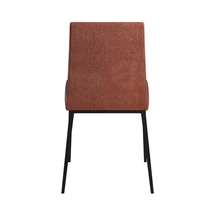 Set of Two Brown and Rust Stainless Steel Chairs HomeRoots