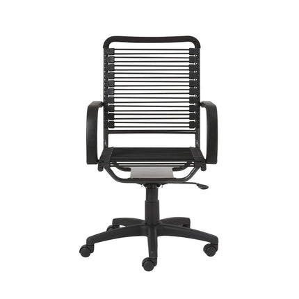 Black Adjustable Swivel Bungee Rolling Office Chair