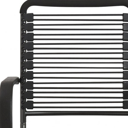 Black Adjustable Swivel Bungee Rolling Office Chair HomeRoots
