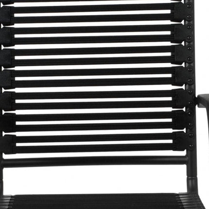 Black Adjustable Swivel Bungee Rolling Office Chair HomeRoots