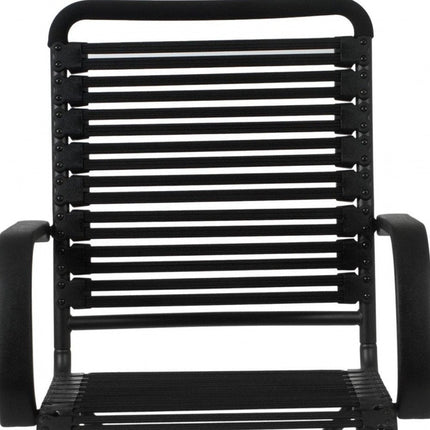 Black Adjustable Swivel Bungee Rolling Office Chair HomeRoots