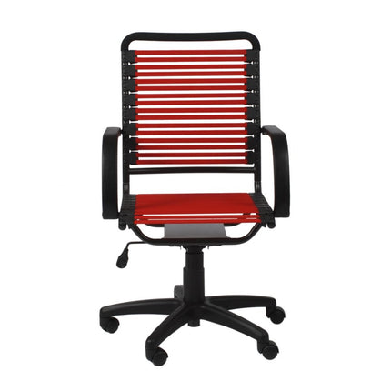 Red and Black Adjustable Swivel Bungee Rolling Office Chair HomeRoots