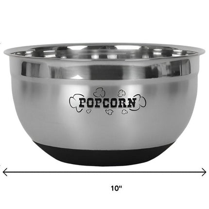 Sleek Stainless Steel Popcorn Serving Bowl HomeRoots