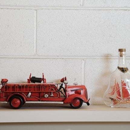 6" Red Metal Hand Painted Model Car