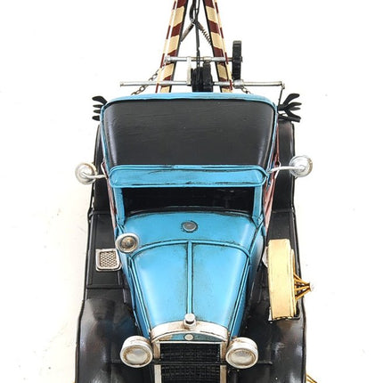 6" Blue And Black Metal Hand Painted Model Car HomeRoots