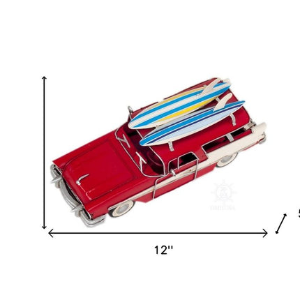 c1957 Red Ford Country Squire Station Wagon Sculpture HomeRoots