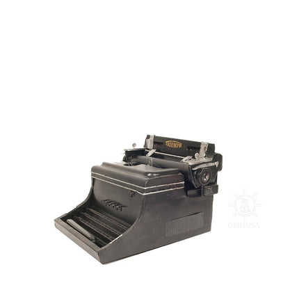 9" Black Metal German Replica Typewriter Tabletop Sculpture HomeRoots