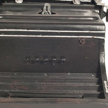 9" Black Metal German Replica Typewriter Tabletop Sculpture HomeRoots