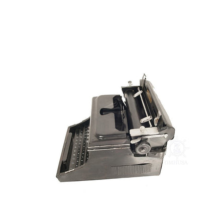 9" Black Metal German Replica Typewriter Tabletop Sculpture HomeRoots