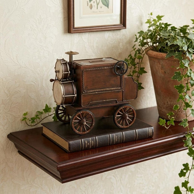 10" Brown Metal Hand Painted Car Model Car HomeRoots