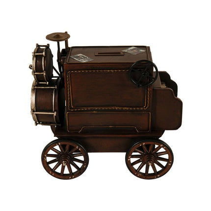 10" Brown Metal Hand Painted Car Model Car HomeRoots