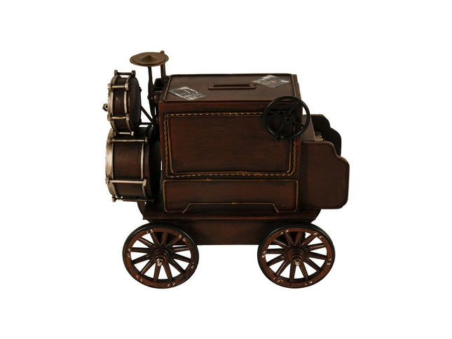 10" Brown Metal Hand Painted Car Model Car HomeRoots