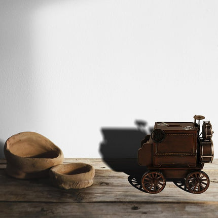 10" Brown Metal Hand Painted Car Model Car HomeRoots