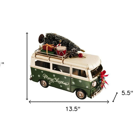 c1960s Volkswagen Christmas Bus Sculpture HomeRoots