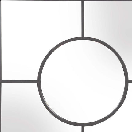 24" Graphite Metal Square Framed Accent Mirror