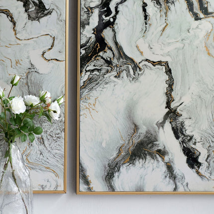 Set of Two White Framed Art HomeRoots