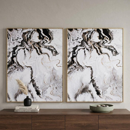 Set of Two White Framed Art HomeRoots