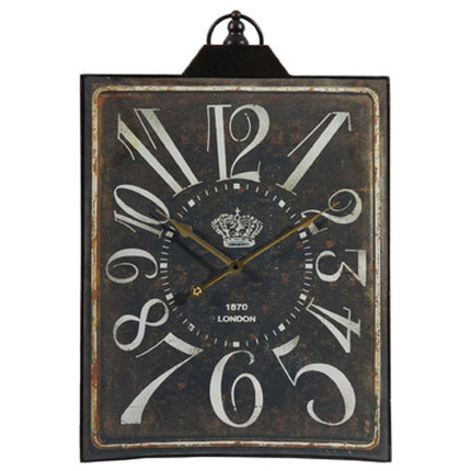 Vintage Style Black and White Iron Wall Clock HomeRoots