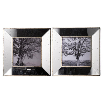 Set of Two Gray Square Framed Art HomeRoots