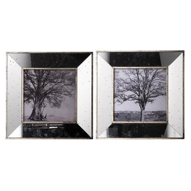 Set of Two Gray Square Framed Art HomeRoots